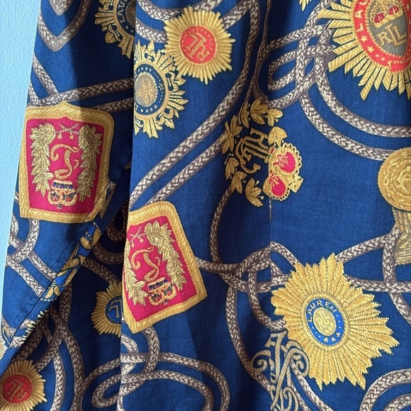 Lauren Ralph Lauren Equestrian Crest Logo Button Down Shirt L - Picture 8 of 10